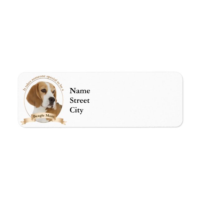 Beagle Mom Return Address Label (Front)