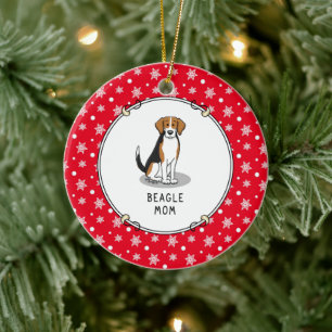 Beagle Mom (tri colour 3) Dog Cute Dog Mom Ceramic Ornament