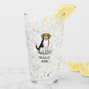 Beagle Mom (tri colour 3) Dog Cute Dog Mom Glass