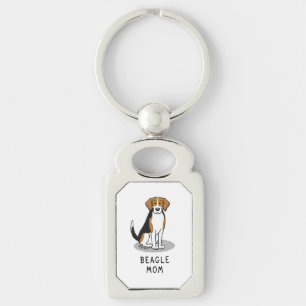 Beagle Mom (tri colour 3) Dog Cute Dog Mom Keychain