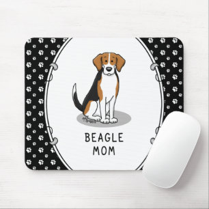 Beagle Mom (tri colour 3) Dog Cute Dog Mom Mouse Pad