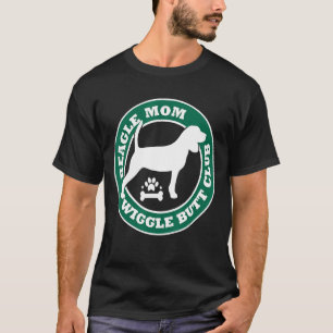 Beagle Mom Wiggle Butt Club Cute Dog Owner Pet T-Shirt