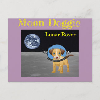 Beagle Moon Dog Lunar Rover by Funnycomb Postcard