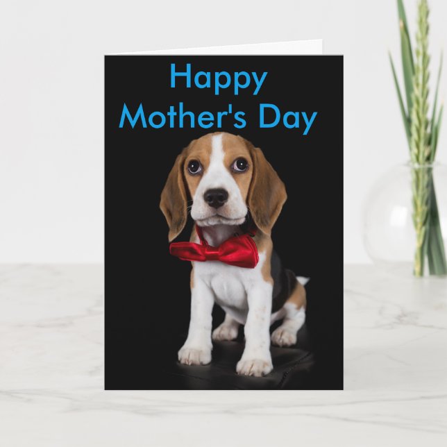 Beagle Mother's Day Card (Front)