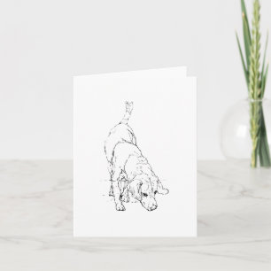 Beagle Mug – Hand Drawn Ink Dog Card