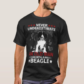 Beagle  Never Underestimate An Old Man T-Shirt