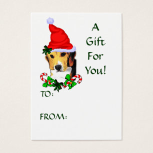Beagle Noël Cadeaux Nom Tags