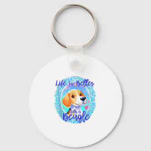Beagle owner dog puppy mama beagle dog cute women keychain