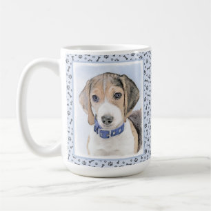 Beagle Painting - Cute Original Dog Art Coffee Mug