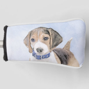 Beagle Painting - Cute Original Dog Art Golf Head Cover