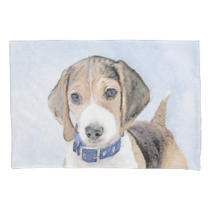 Beagle Painting - Cute Original Dog Art Pillowcase