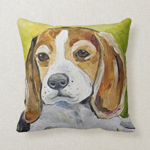 beagle painting pillow