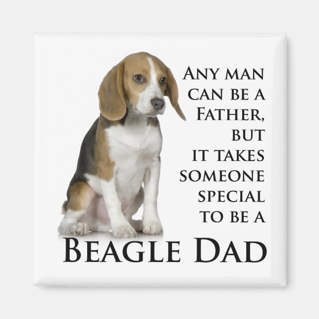 Beagle Papa Magnet (Devant)
