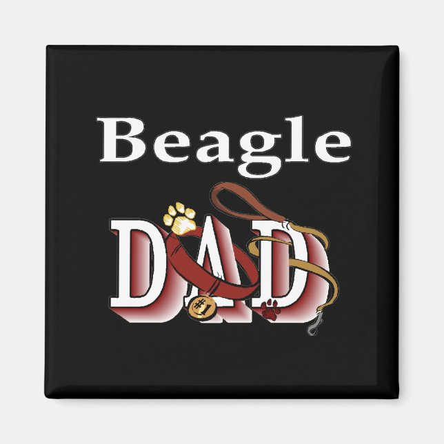 beagle papa Magnet (Devant)