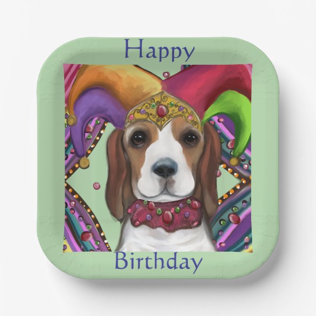 BEAGLE  PAPER PLATE (Front)