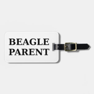 beagle parent luggage tag