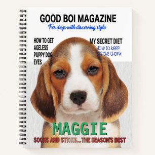 Beagle Parody Magazine Cover Notebook