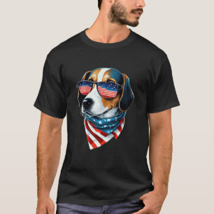 Beagle Patriotic Pup Celebrating USA T-Shirt
