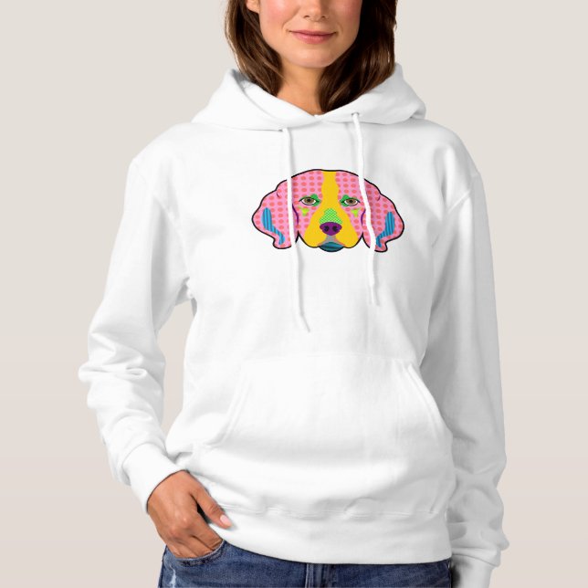 Beagle Pattern Pop Art Hoodie (Front)