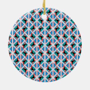 Beagle Pattern Quattrodog Ceramic Ornament