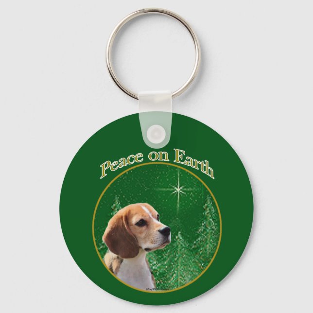Beagle Peace Keychain (Front)