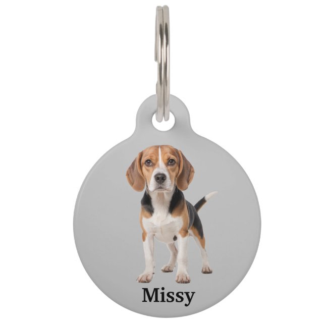 Beagle Personalize Pet Tag (Front)