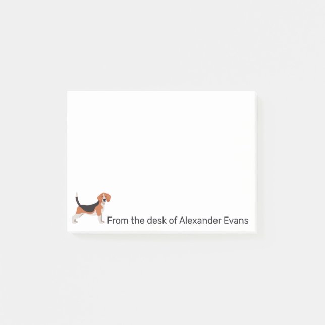 Beagle Personalize Post-it Notes (Front)