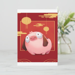 Beagle Pig_Pig Lover Holiday Card