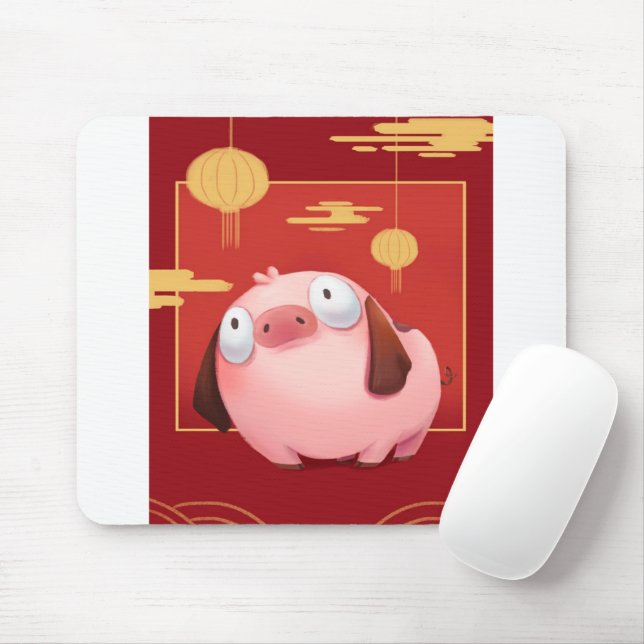 Beagle Pig_Pig Lover Mouse Pad (With Mouse)