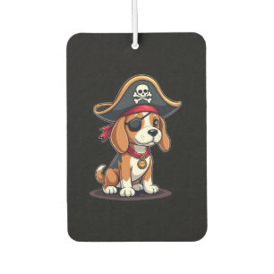 Beagle Pirate Costume Jolly Roger Flag Skull Cross Air Freshener