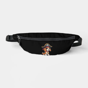 Beagle Pirate Costume Jolly Roger Flag Skull Cross Fanny Pack
