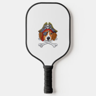 Beagle Pirate Costume Jolly Roger Flag Skull Cross Pickleball Paddle