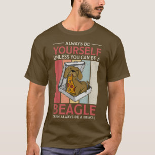 Beagle Pizza Walk Dog Owner Lover Puppy 166 T-Shirt