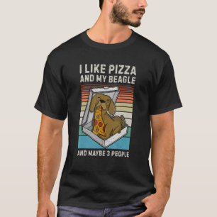 Beagle Pizza Walk Dog Owner Puppy 51 T-Shirt