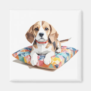 Beagle Playful Adorable Cut Animal Colourful Funny Magnet