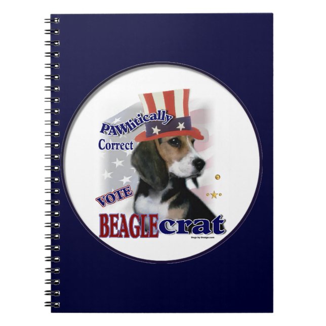 Beagle Political Humour Notebook (Front)