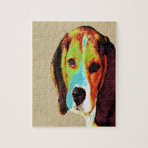 Beagle Pop Art Jigsaw Puzzle