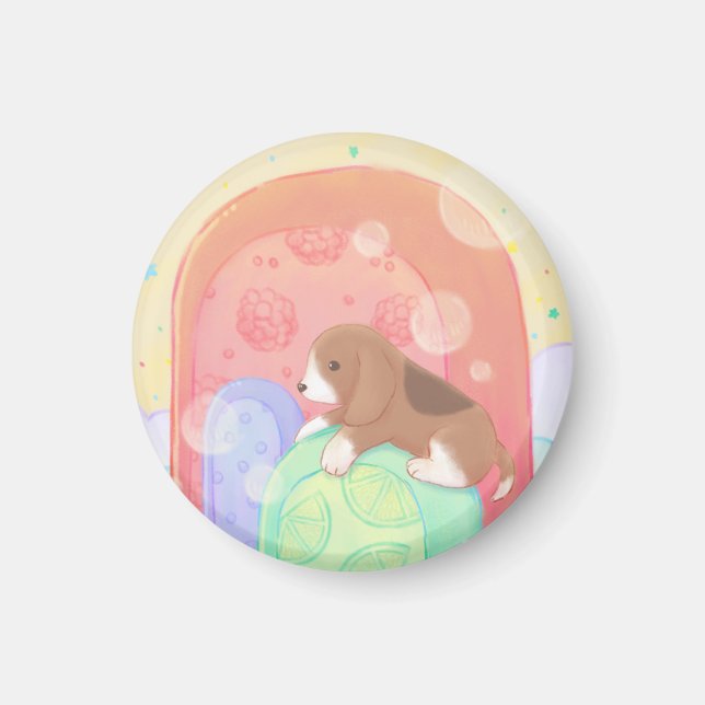 Beagle & Popsicles Magnet (Front)