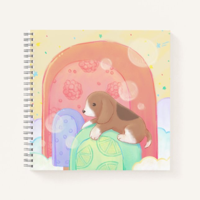 Beagle & Popsicles Notebook (Front)