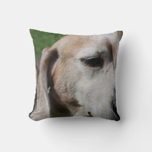 beagle portrait throw pillow