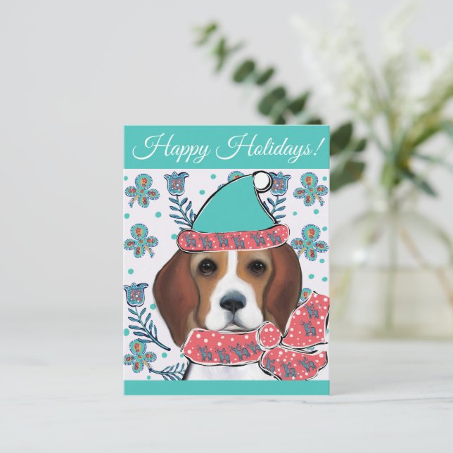 Beagle Postcard (Standing Front)