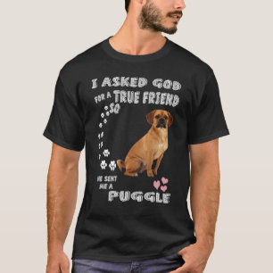 Beagle Pug Mom Baby Puggle Dad Costume Cute Puggle T-Shirt