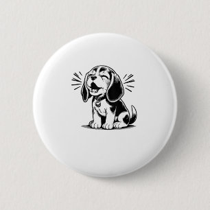 Beagle puppy adorable, family Animal lover 2 Inch Round Button