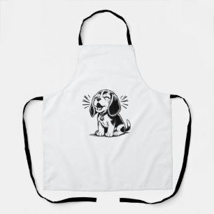 Beagle puppy adorable, family Animal lover Apron
