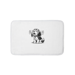 Beagle puppy adorable, family Animal lover  Bath Mat
