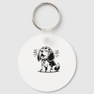 Beagle puppy adorable, family Animal lover  Keychain