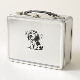 Beagle puppy adorable, family Animal lover Metal Lunch Box