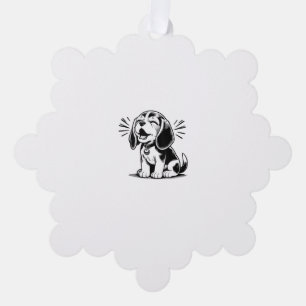 Beagle puppy adorable, family Animal lover  Ornament Card