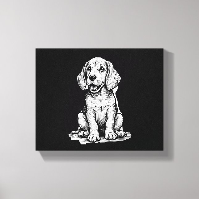 Beagle puppy adorable, family Animal lover Tank To Canvas Print (Front)