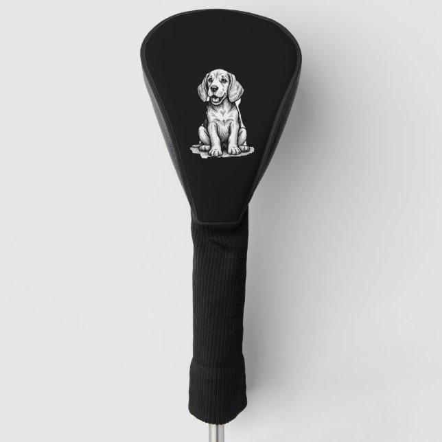 Beagle puppy adorable, family Animal lover Tank To Golf Head Cover (Front)